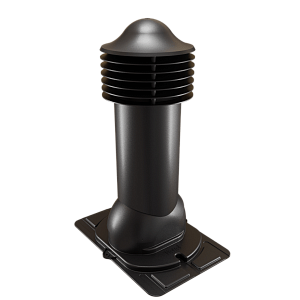 Купить Труба вентиляционная Viotto с универсальным проходным элементом (утепленная, d150 мм, h650 мм) RAL 9005 Черный в Улан-Удэ