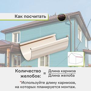 Docke ЛЮКС Желоб водосточный 3000мм  — Латте