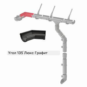 Docke ЛЮКС Угловой элемент 135°  — Графит