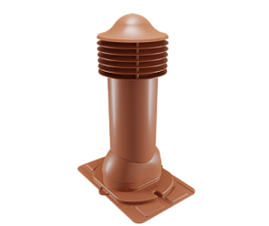 Купить Труба вентиляционная Viotto с универсальным проходным элементом (утепленная, d125 мм, h650 мм) RAL 8004 Медно-коричневый в Иркутске