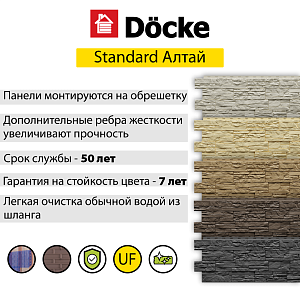 Купить Панель Docke STANDARD АЛТАЙ 1200х430мм Графит в Иркутске