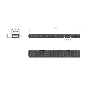 Купить Канал пластиковый DN100 H70 B125 Aquastok Master (комплект) 1000х148х70мм 110701 в Иркутске