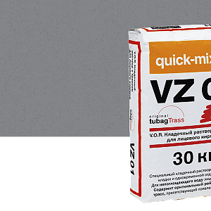 Купить VZ 01 V.O.R. Кладочный раствор с трассом для облицовочного кирпича Quick-mix, 30кг 72215, T (стально-серый) в Иркутске
