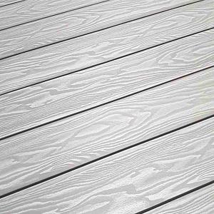 Купить Террасная доска Terrapol СМАРТ полнотелая с пазом (Вельвет/Смарт 3D) 4000х130х22мм  0.52м2  Дуб белёный в Иркутске