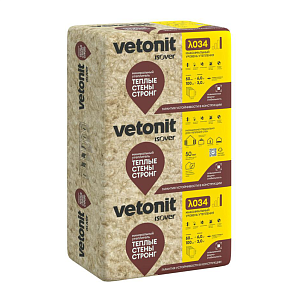 Теплоизоляция Vetonit Теплые Стены Стронг 50х610х1000мм  0.3м3  6м2