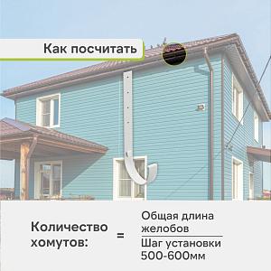 Docke СТАНДАРТ Кронштейн желоба металлический 120х300мм  — Белый