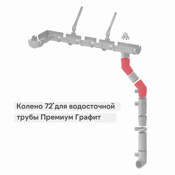 Docke ПРЕМИУМ Колено 72 Графит