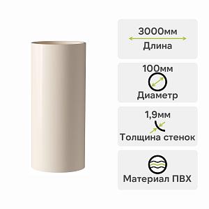 Docke ЛЮКС Труба водосточная 3000мм  — Латте