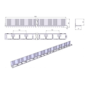 Пластиковый бордюр FlexCurb 80 черный 1521х75х89 Aquastok 60482