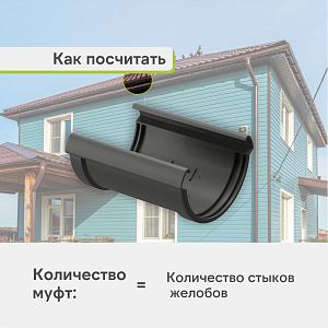 Docke ЛЮКС Соединитель желобов  — Графит