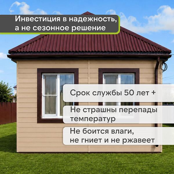 Docke ПРЕМИУМ Сайдинг D6S Брус 3600х300 1.08м2 Крем-брюле