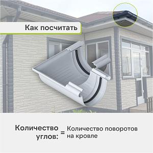 Угол желоба 90° Альта-Профиль "Элит" ПВХ  — Белый