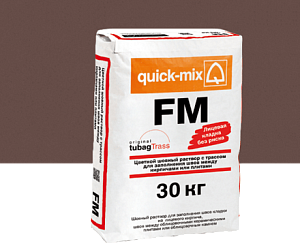 Купить FM Цветной раствор с трассом для заполнения швов между кирпичами Quick-mix, 30кг 72306 тёмно-коричневый в Иркутске