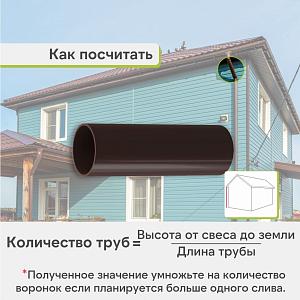 Docke ЛЮКС Труба водосточная 3000мм  — Шоколад