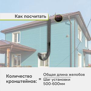 Docke ЛЮКС Кронштейн желоба метал. 300мм  — Графит
