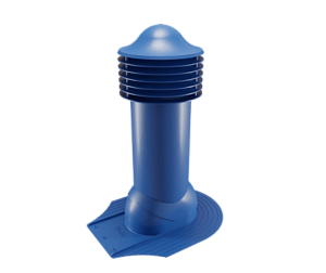 Купить Труба вентиляционная Viotto для мягкой кровли при монтаже (утепленная, d125 мм, h650 мм) RAL 5005 Сигнальный синий в Иркутске