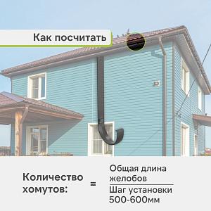 Docke СТАНДАРТ Кронштейн желоба металлический 120х300мм  — Серый