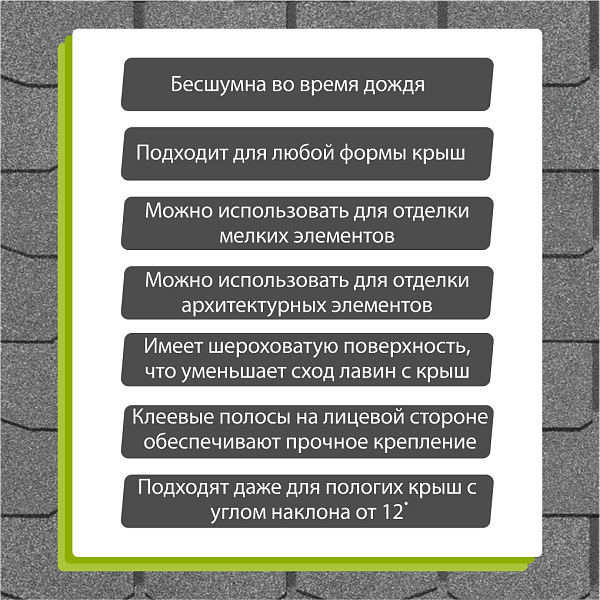 Гибкая черепица Docke ПРЕМИУМ Цюрих 3.1м2/уп Черника