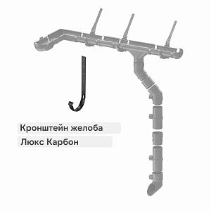 Docke ЛЮКС Кронштейн желоба метал. 300мм  — Карбон