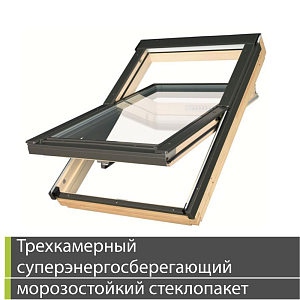 Купить Мансардное окно Fakro FTT U8 Thermo с трехкамерным стеклопакетом в комплекте с EHV-AT Thermo и XDK в Иркутске