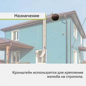 Docke ЛЮКС Кронштейн желоба метал. 300мм  — Латте