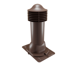 Купить Труба вентиляционная Viotto с универсальным проходным элементом (утепленная, d125 мм, h650 мм) RAL 8017 Шоколад в Иркутске