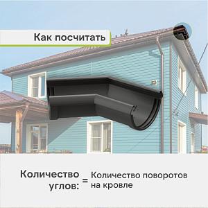 Docke ЛЮКС Угловой элемент 135°  — Графит