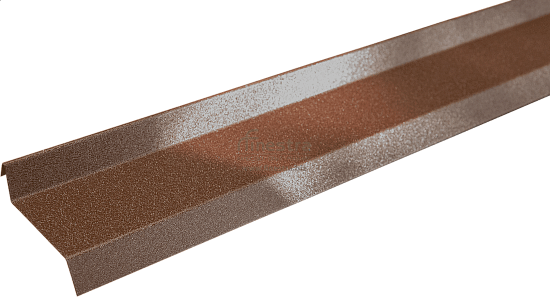 Планка примыкания 2500х0.5мм Ф3 шоколадно-коричневая