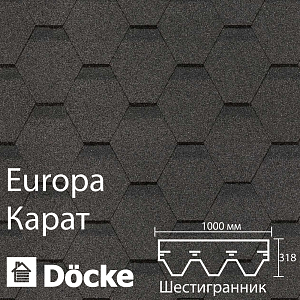 Купить Гибкая черепица Docke PIE EUROPA KARAT 3м2/уп Серый в Иркутске